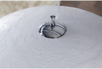 Lampe suspendue 70 cm design en fibre de verre blanc