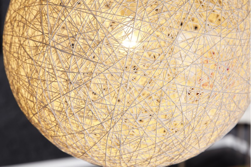 Lampe suspendue 45 cm design "COCOON" coloris blanc