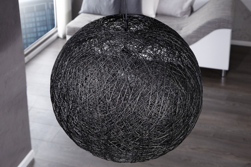 Lampe suspendue 45cm design "COCOON"  coloris noir