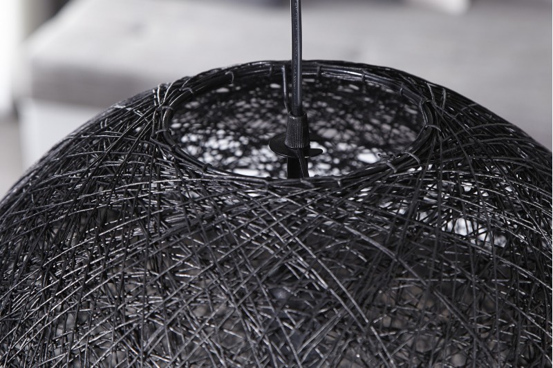 Lampe suspendue 45cm design "COCOON"  coloris noir