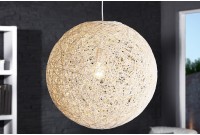 Lampe suspendue 60 cm design "COCOON"  coloris blanc