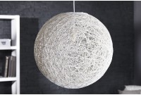 Lampe suspendue 60 cm design "COCOON"  coloris blanc
