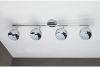 Lampe suspendue design "BUBBLE" en métal chromé