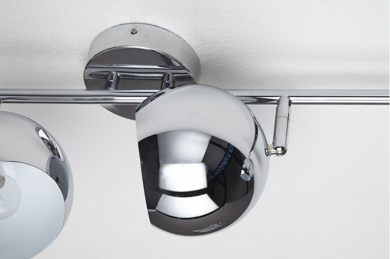 Lampe suspendue design "BUBBLE" en métal chromé