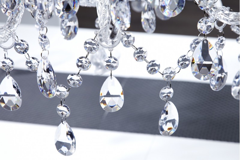 Lustre original à 15 bougies coloris transparent