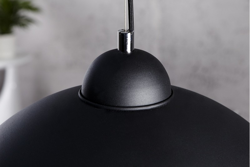 Lampe suspendue hémisphère coloris noir et d'or
