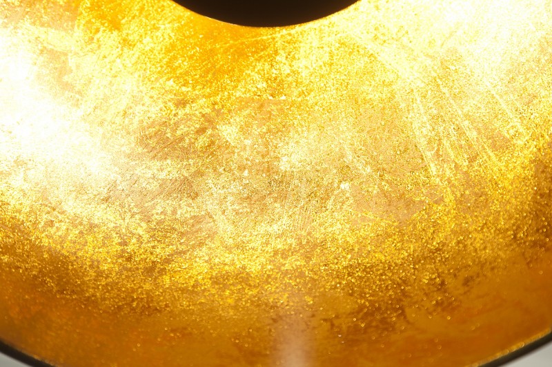 Lampe suspendue hémisphère coloris noir et d'or