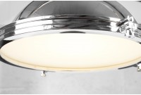 Lampe suspendue 45 cm design industriel en métal chromé