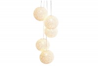 Ensemble de 5 lampes suspendue de design "COCOON" coloris blanc