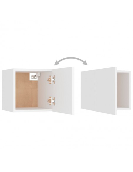 Ensemble de meubles TV 6 pcs Blanc Aggloméré