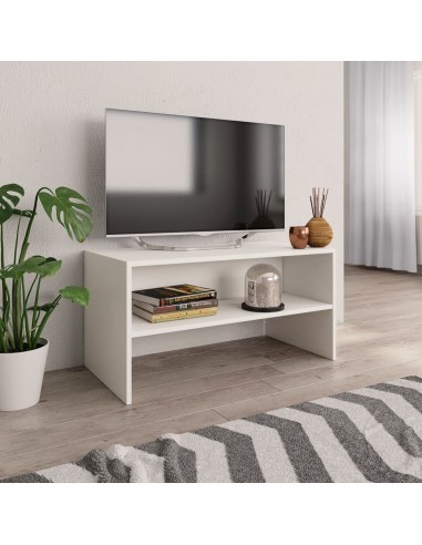 Meuble TV Blanc 80 x 40 x 40 cm Aggloméré