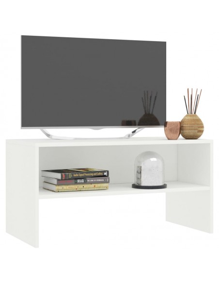 Meuble TV Blanc 80 x 40 x 40 cm Aggloméré