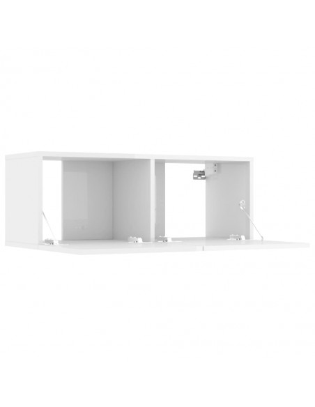 Ensemble de meubles TV 6 pcs Blanc brillant Bois d'ingénierie