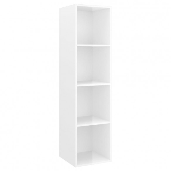 Ensemble de meuble TV 2 pcs Blanc brillant Aggloméré