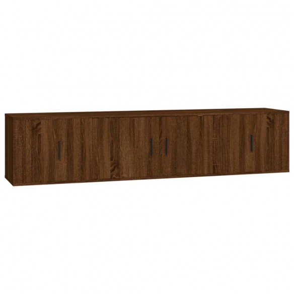 Ensemble de meubles TV 3 pcs Chêne marron Bois d'ingénierie