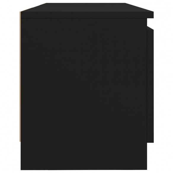 Meuble TV avec lumières LED Noir 120x30x35,5 cm