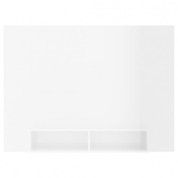 Meuble TV mural Blanc brillant 135x23,5x90 cm Aggloméré