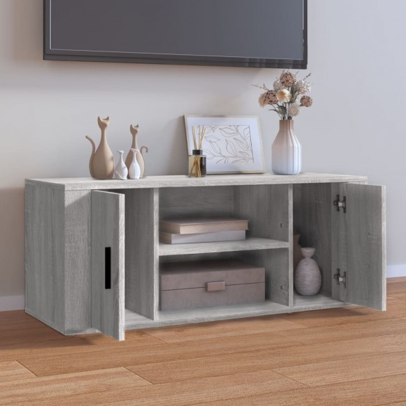 Meuble TV Sonoma gris 100x35x40 cm Bois d'ingénierie