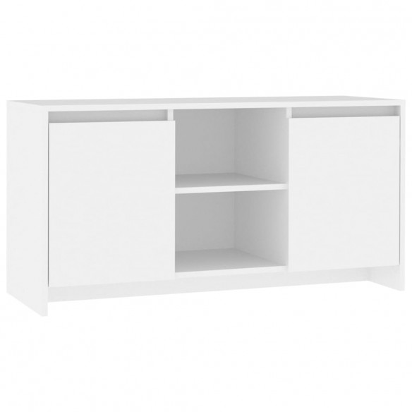 Meuble TV Blanc 102x37,5x52,5 cm Aggloméré