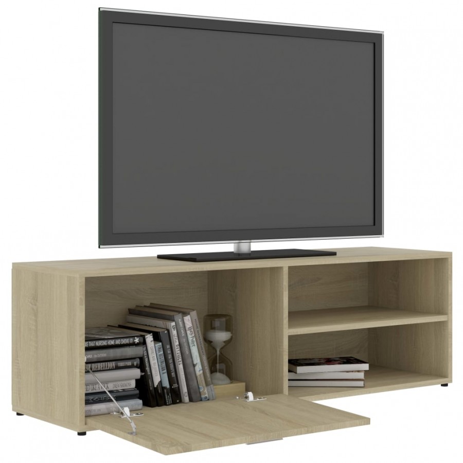 Meuble TV Chêne sonoma 120x34x37 cm Aggloméré Meuble TV Chêne sonoma 120x34x37 cm Aggloméré