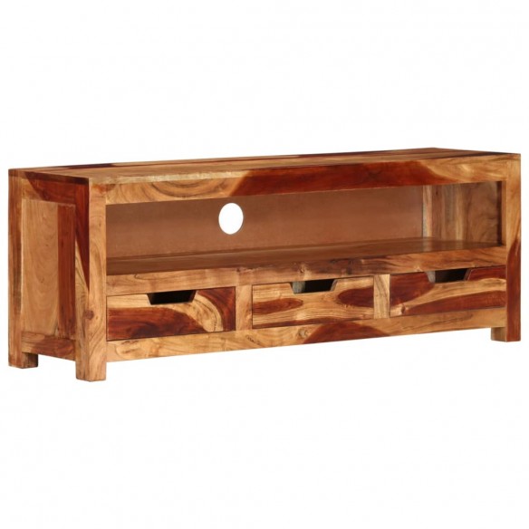 Meuble TV 110x30x40 cm Bois d'acacia massif