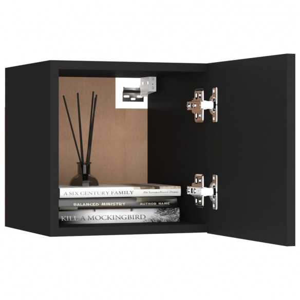 Ensemble de meubles TV 6 pcs Noir Aggloméré