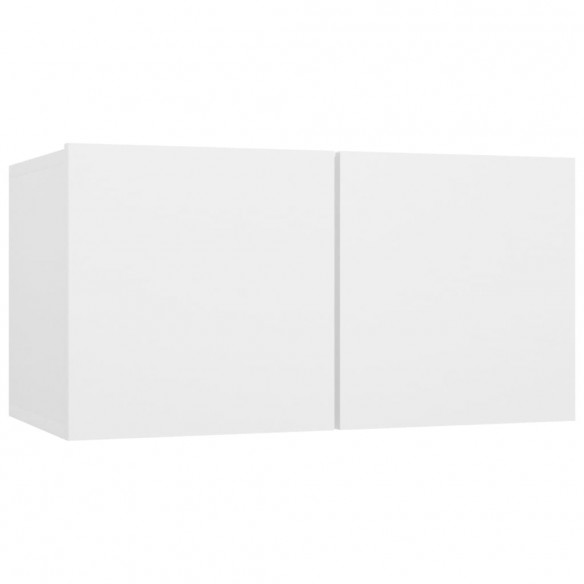 Ensemble de meubles TV 3 pcs Blanc Aggloméré