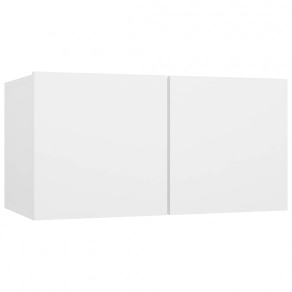 Ensemble de meubles TV 4 pcs Blanc Aggloméré