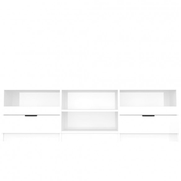 Meuble TV Blanc brillant 150x33,5x45 cm Bois d'ingénierie