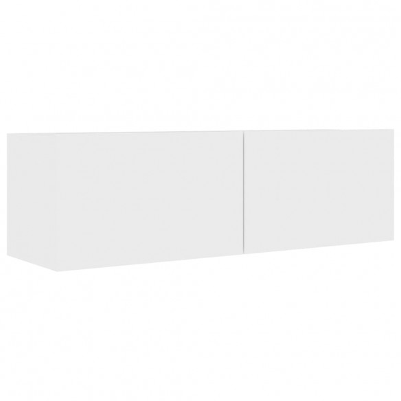 Ensemble de meuble TV 2 pcs Blanc Aggloméré