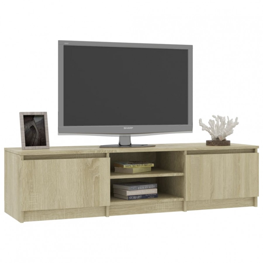 Meuble TV Chêne sonoma 140x40x35,5 cm Aggloméré Meuble TV Chêne sonoma 140x40x35,5 cm Aggloméré