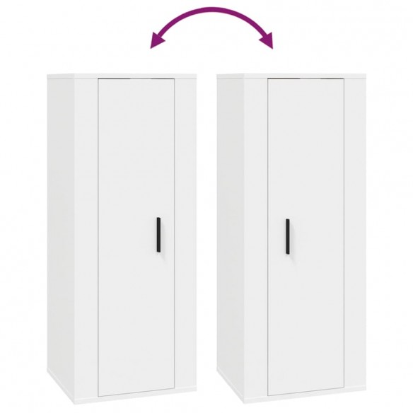 Ensemble de meubles TV 4 pcs Blanc Bois d'ingénierie