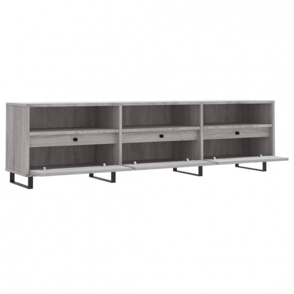 Meuble TV sonoma gris 150x30x44,5 cm bois d'ingénierie