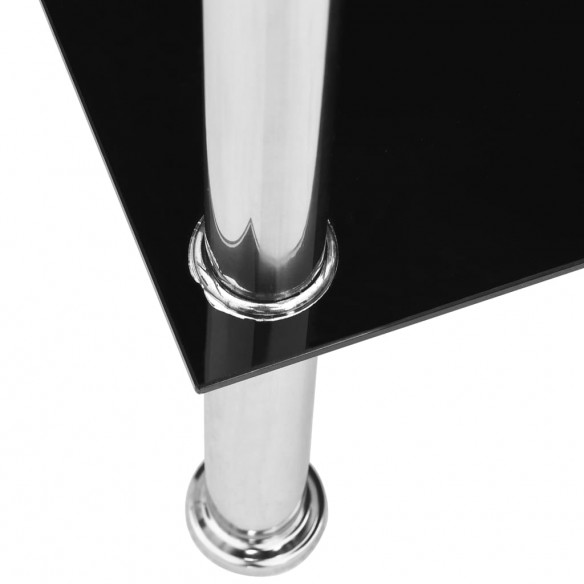Table basse Noir 110x43x60 cm Verre trempé