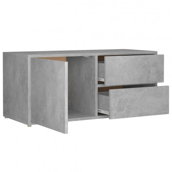 Meuble TV Gris béton 80x34x36 cm Aggloméré