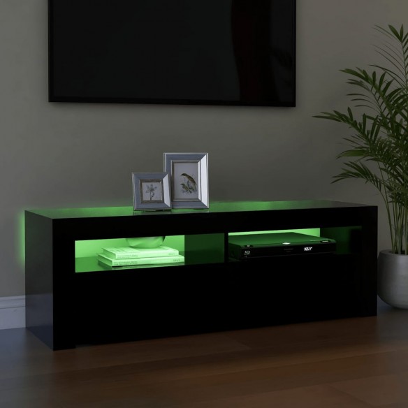 Meuble TV avec lumières LED noir 120x35x40 cm