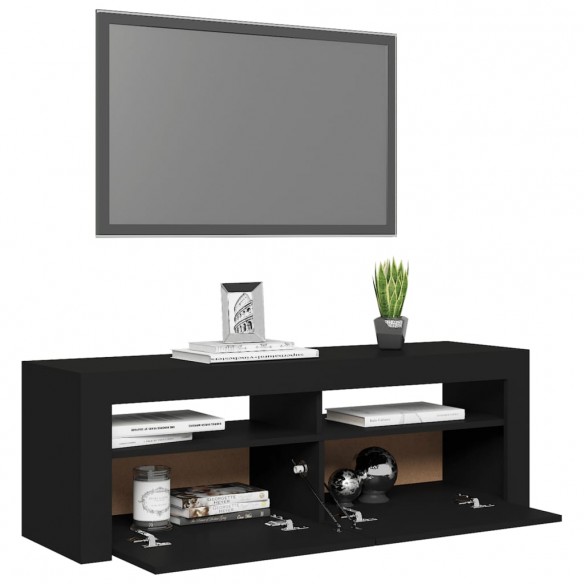 Meuble TV avec lumières LED noir 120x35x40 cm