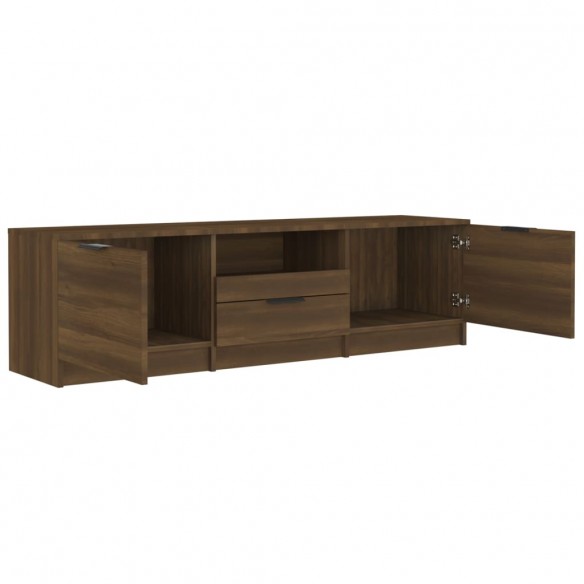 Meuble TV Chêne marron 140x35x40 cm Bois d'ingénierie