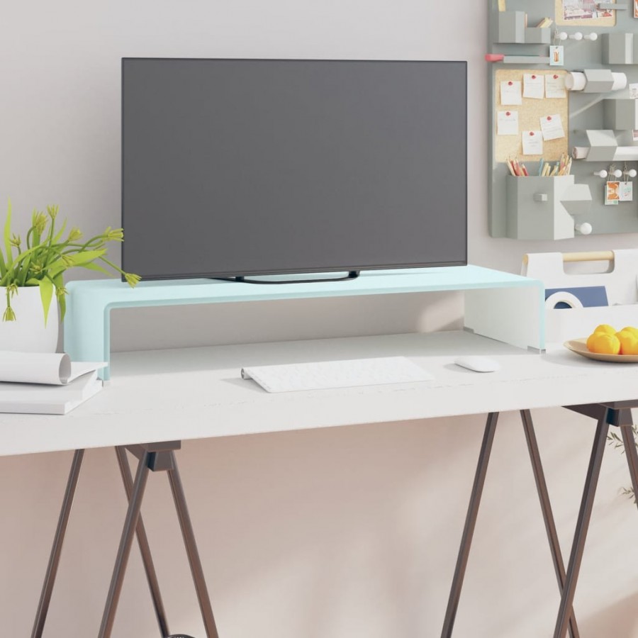 Meuble TV/Support pour moniteur 80x30x13 cm verre vert