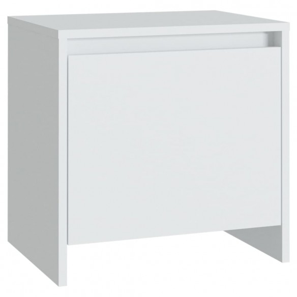 Tables de chevet 2 pcs blanc 45x34x44,5 cm bois d'ingénierie