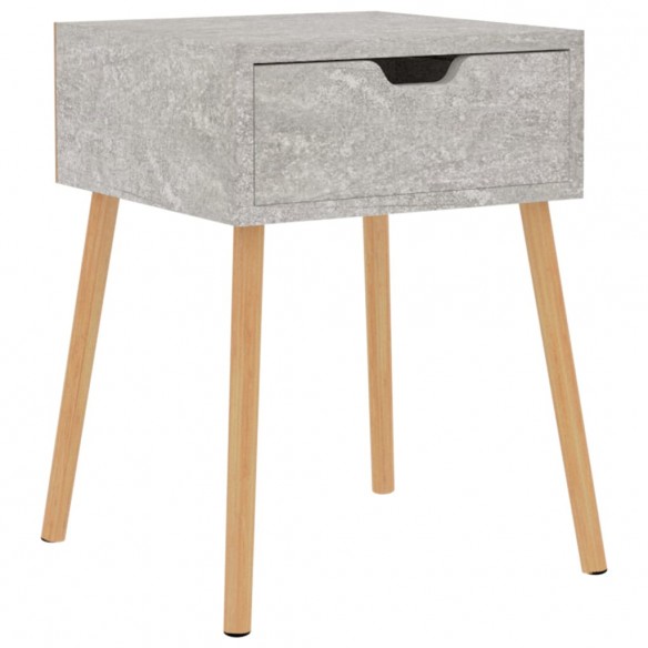 Table de chevet Gris béton 40x40x56 cm Aggloméré