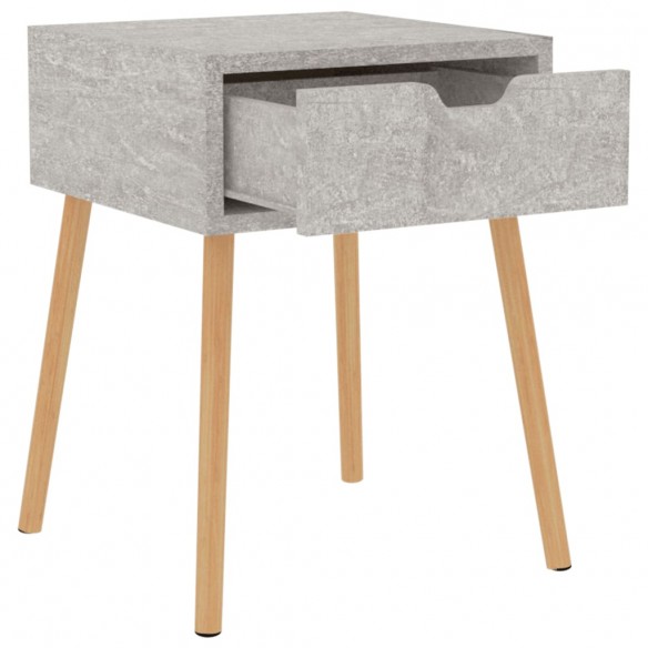 Table de chevet Gris béton 40x40x56 cm Aggloméré