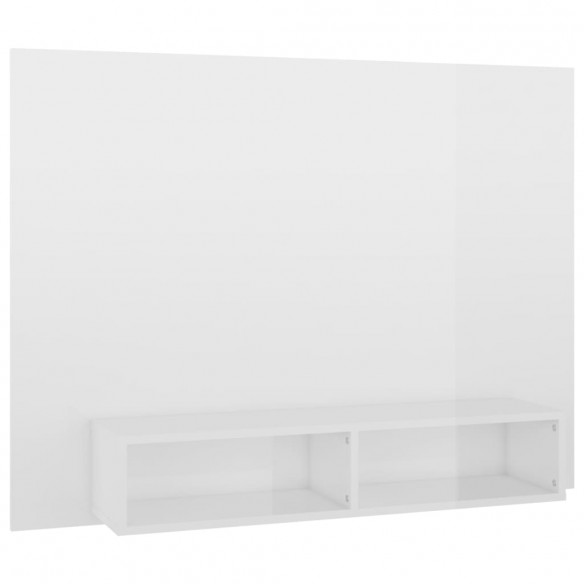 Meuble TV mural Blanc brillant 120x23,5x90 cm Aggloméré