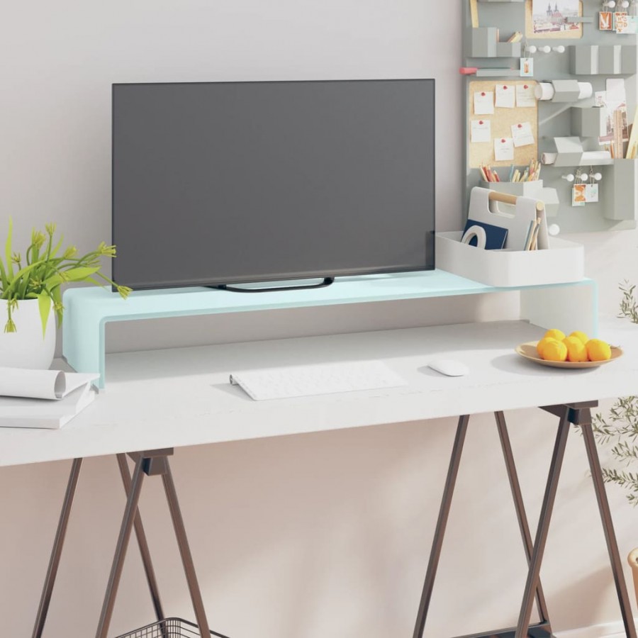 Meuble TV/Support pour moniteur 100x30x13 cm verre vert