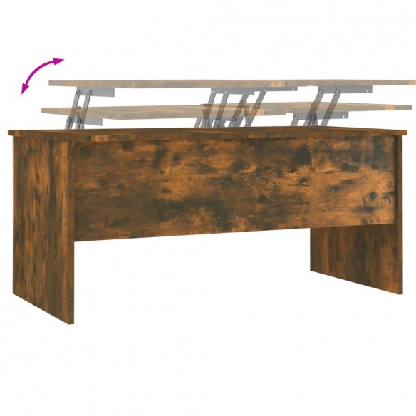 Table basse Chêne fumé 102x50,5x46,5 cm Bois d'ingénierie