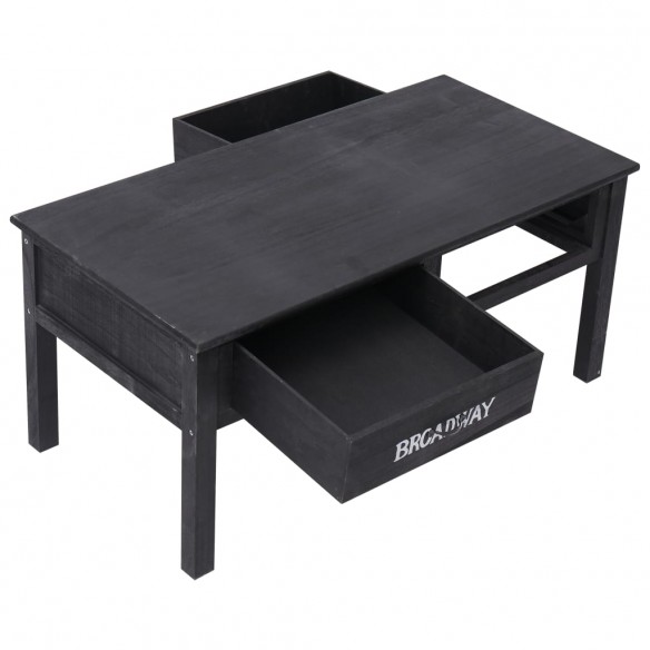 Table basse Noir 100 x 50 x 45 cm Bois