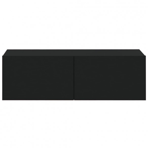 Meubles TV muraux 4 pcs Noir 100x30x30 cm