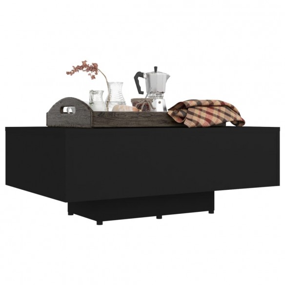 Table basse Noir 85x55x31 cm Aggloméré