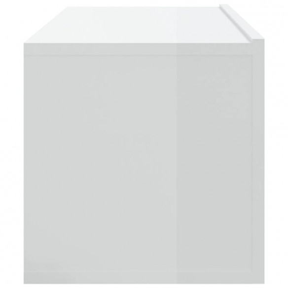 Meubles TV 2 pcs Blanc brillant 100x30x30 cm Bois d'ingénierie