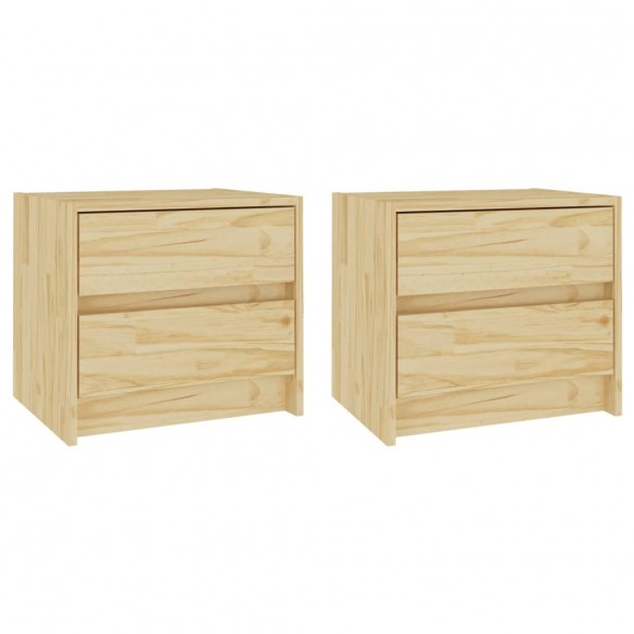 Tables de chevet 2 pcs 40x30,5x35,5 cm bois de pin solide